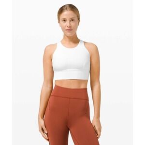 Lululemon Wunder Train Long-Line Bra White Size 4 *Medium Support, C/D Cups